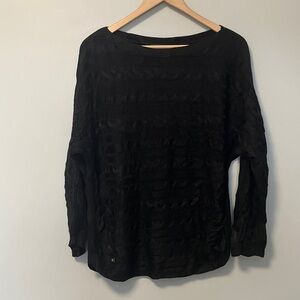 Lauren Ralph Lauren Black Cable Knit Black Women's sweater